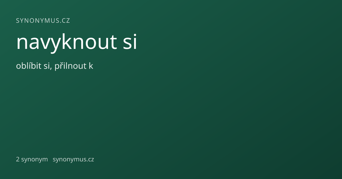 Náhled odkazu: navyknout si