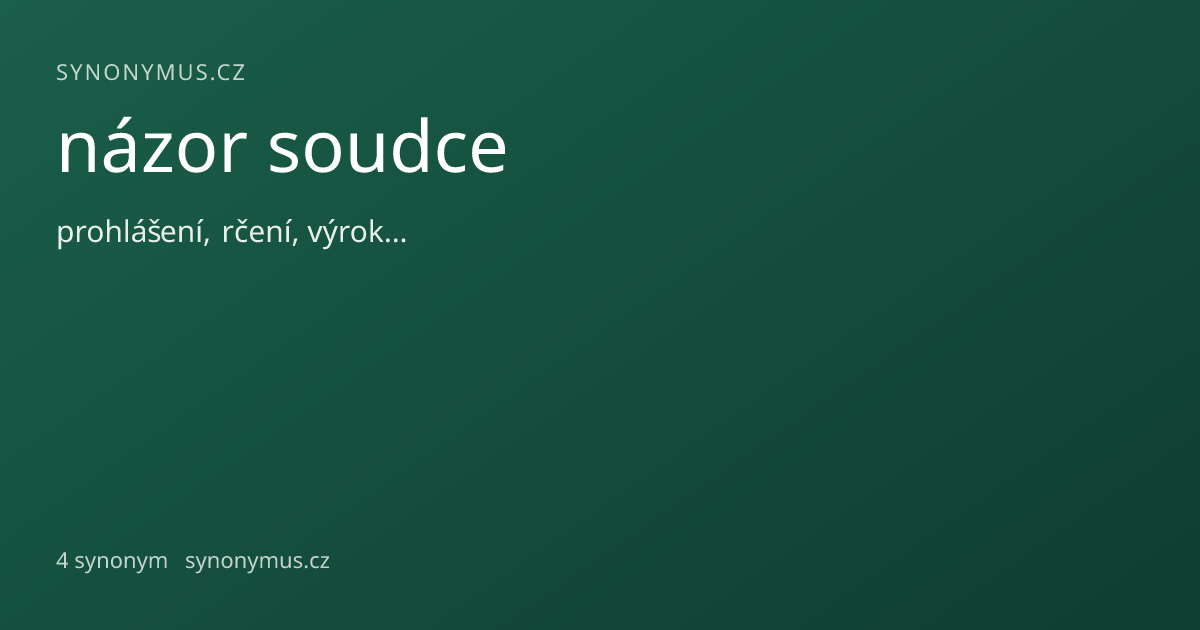 Náhled odkazu: názor soudce