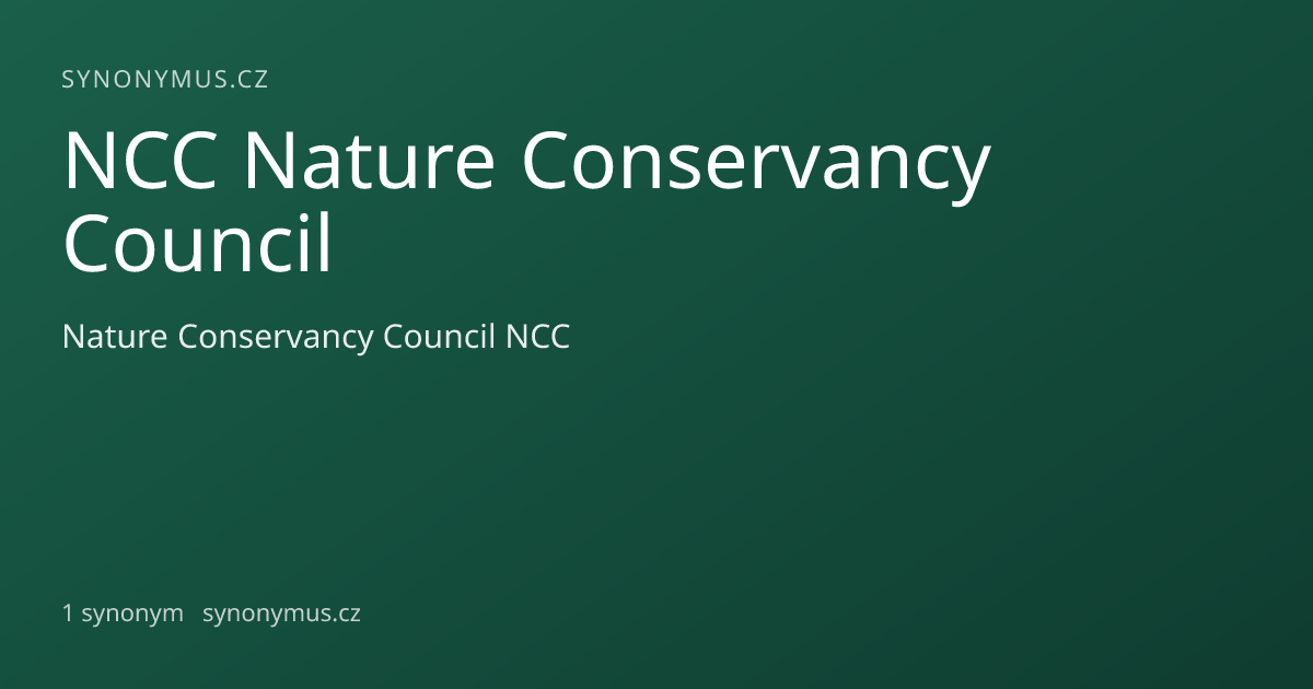 Náhled odkazu: NCC Nature Conservancy Council