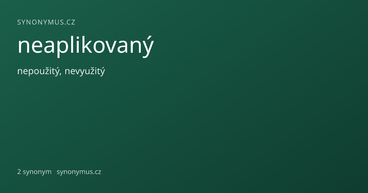 Náhled odkazu: neaplikovaný