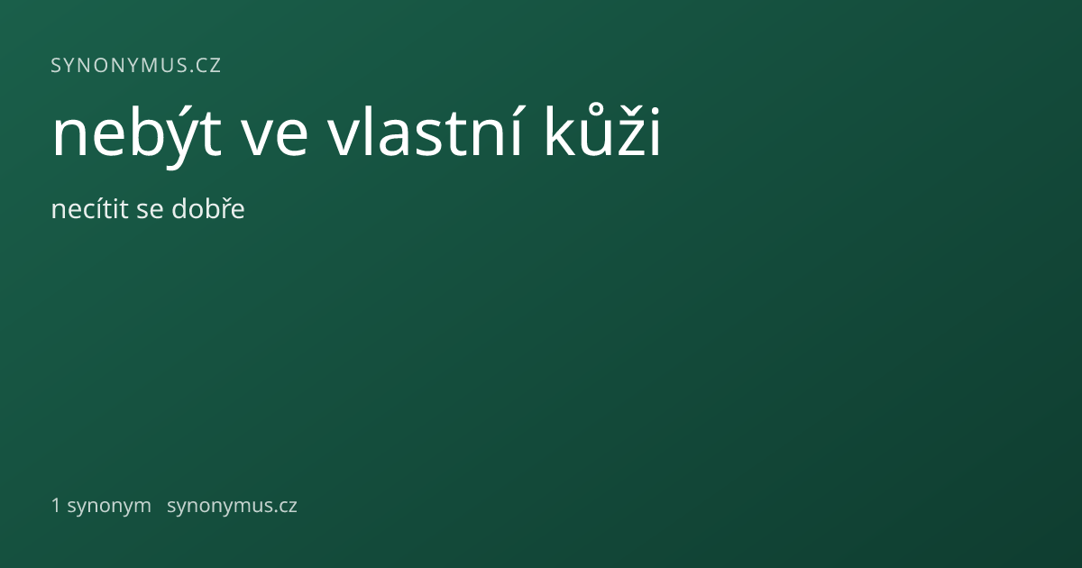 Náhled odkazu: nebýt ve vlastní kůži