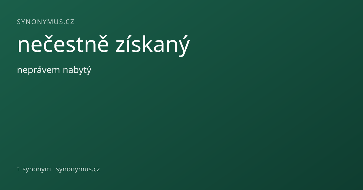 Náhled odkazu: nečestně získaný