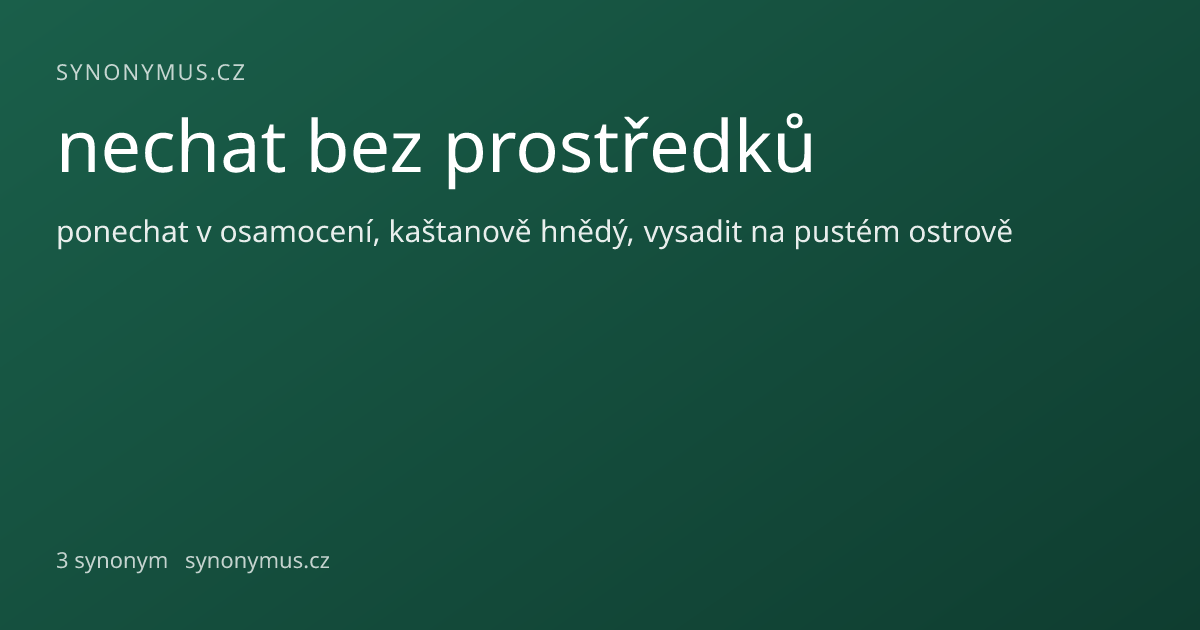 Náhled odkazu: nechat bez prostředků
