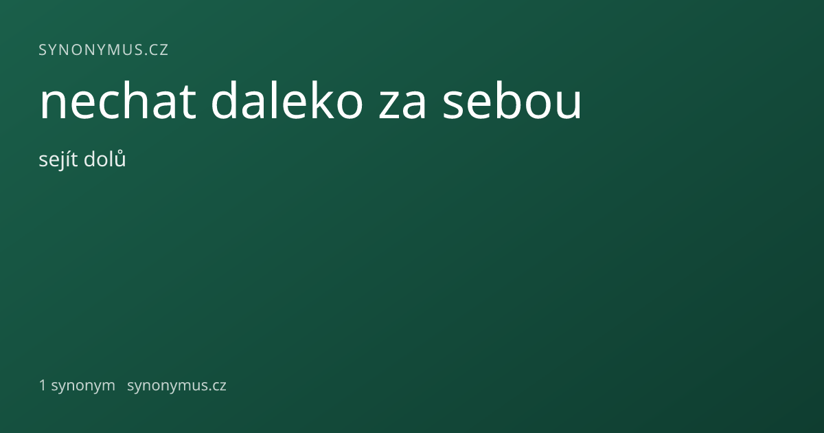 Náhled odkazu: nechat daleko za sebou
