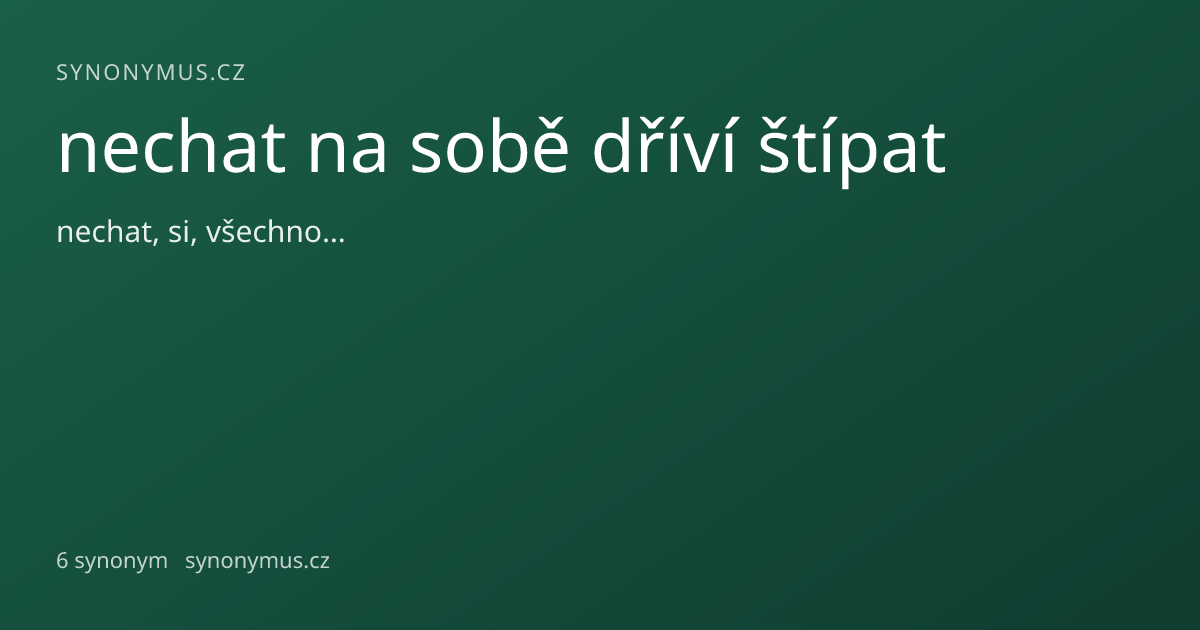 Náhled odkazu: nechat na sobě dříví štípat