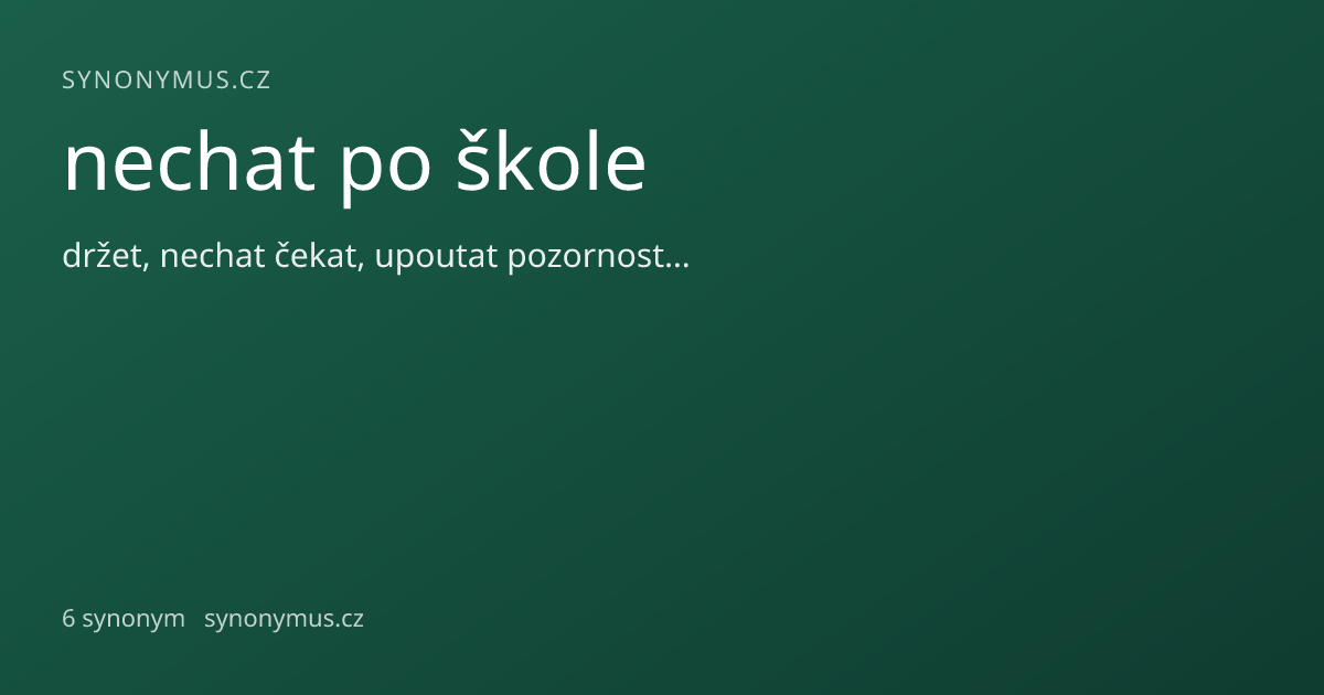 Náhled odkazu: nechat po škole