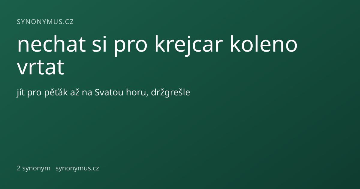 Náhled odkazu: nechat si pro krejcar koleno vrtat