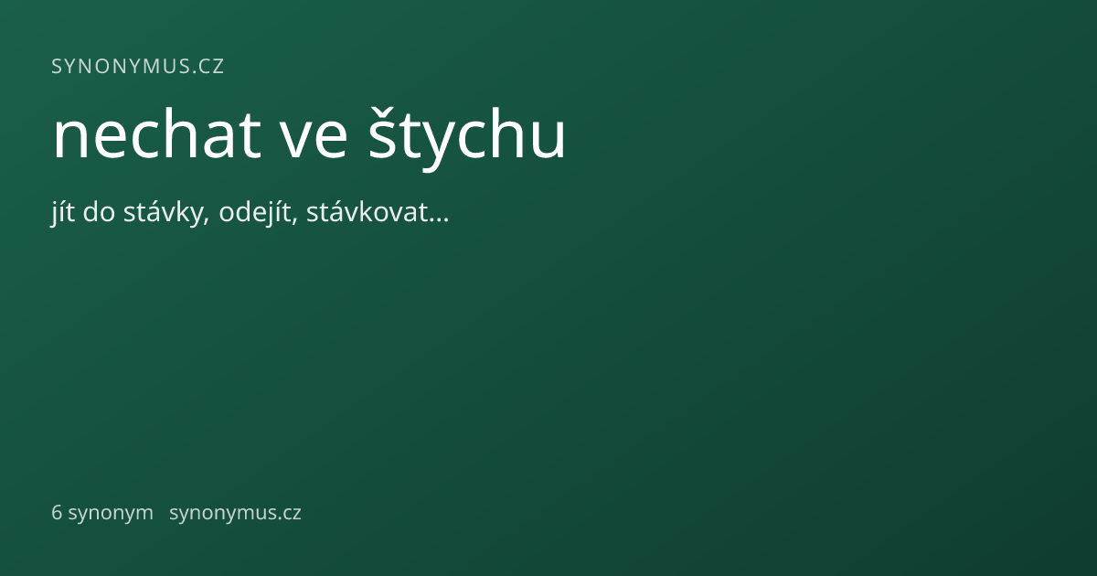 Náhled odkazu: nechat ve štychu