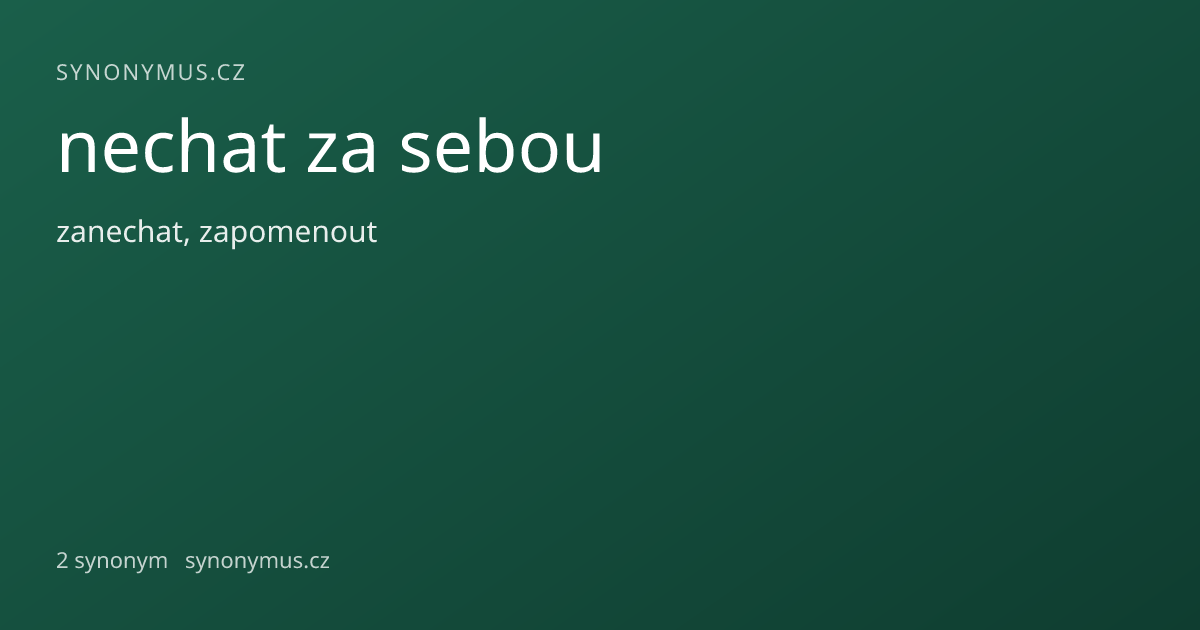 Náhled odkazu: nechat za sebou
