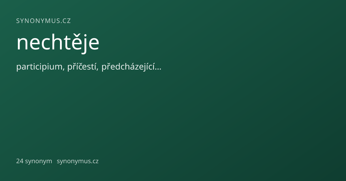 Náhled odkazu: nechtěje