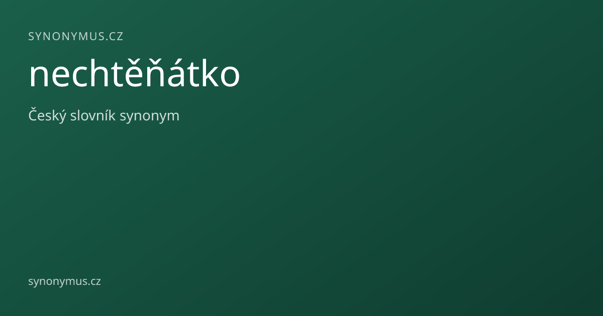 Náhled odkazu: nechtěňátko