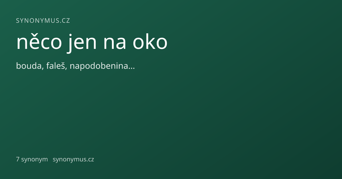 Náhled odkazu: něco jen na oko