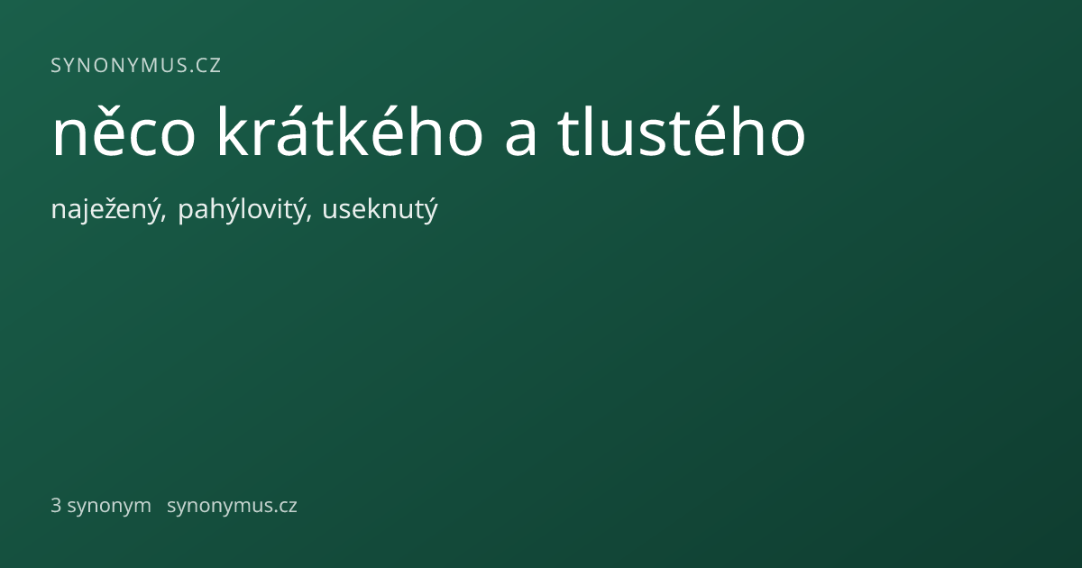 Náhled odkazu: něco krátkého a tlustého