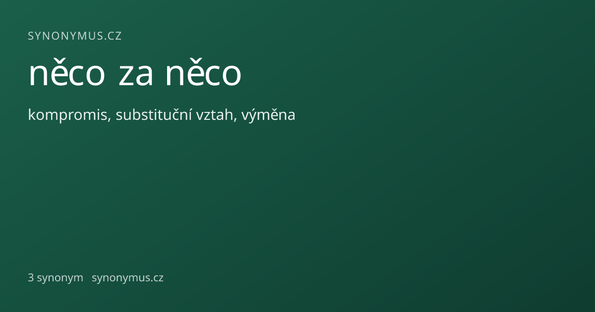 Náhled odkazu: něco za něco