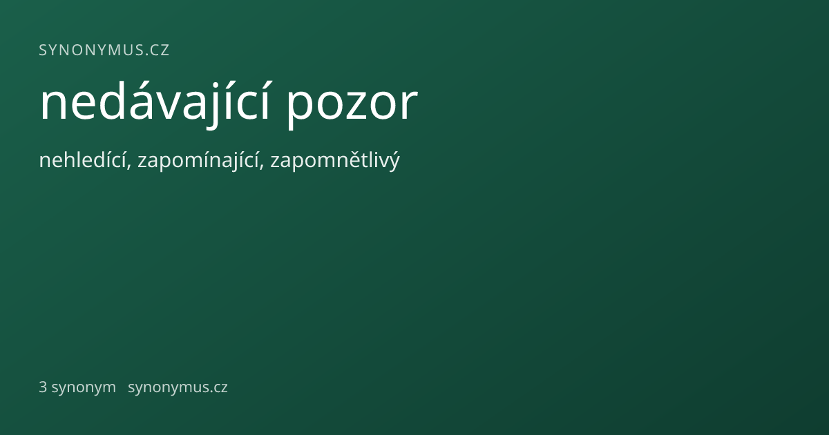 Náhled odkazu: nedávající pozor