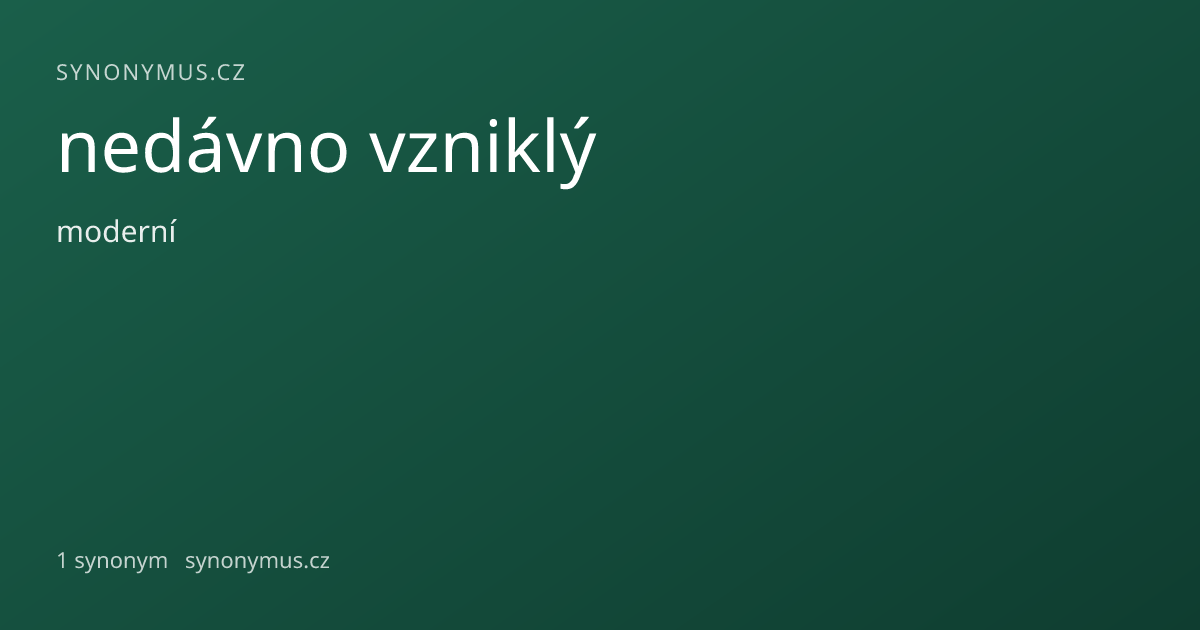 Náhled odkazu: nedávno vzniklý