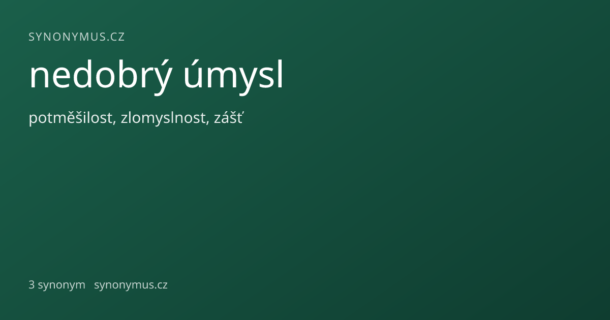 Náhled odkazu: nedobrý úmysl