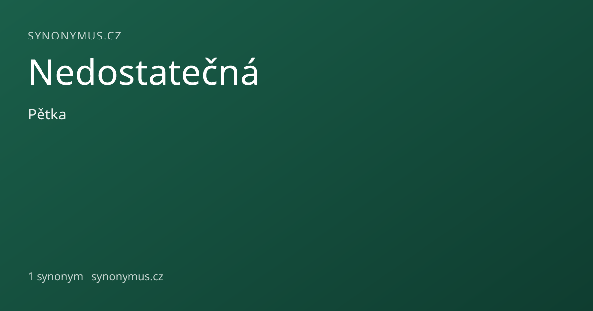 Náhled odkazu: Nedostatečná