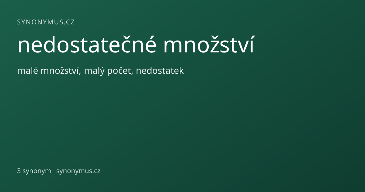 Náhled odkazu: nedostatečné množství
