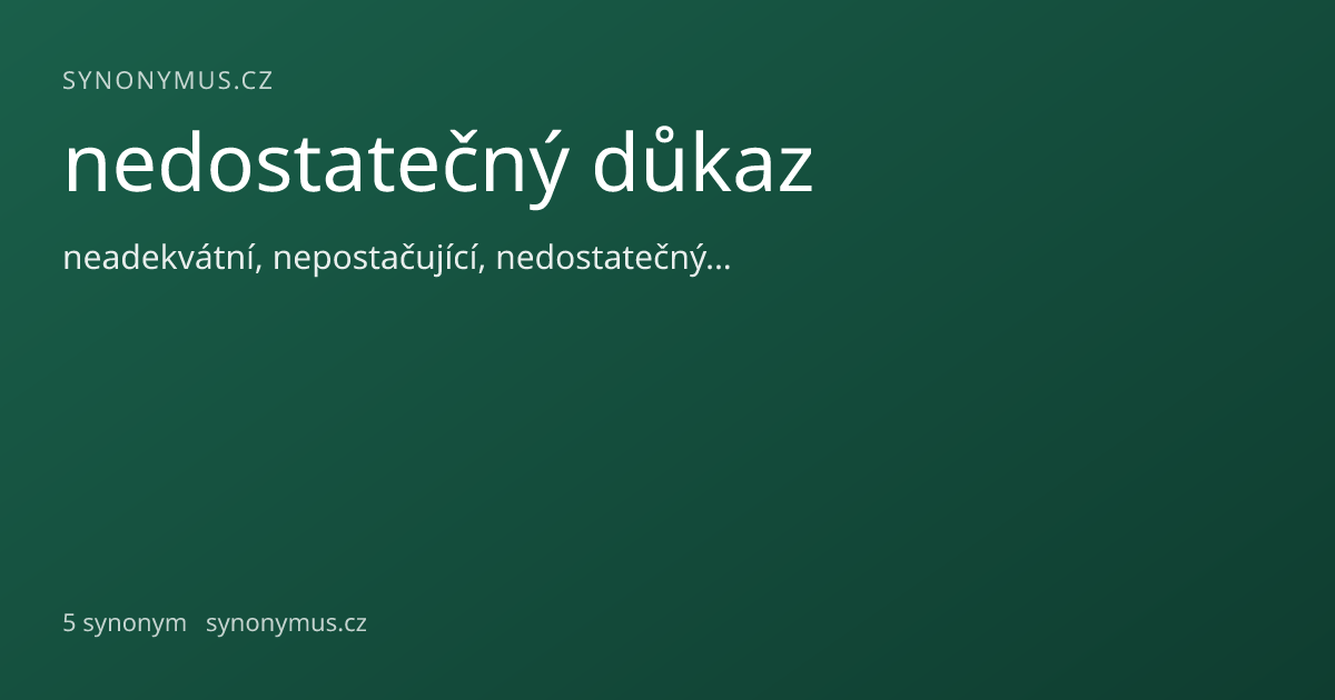 Náhled odkazu: nedostatečný důkaz