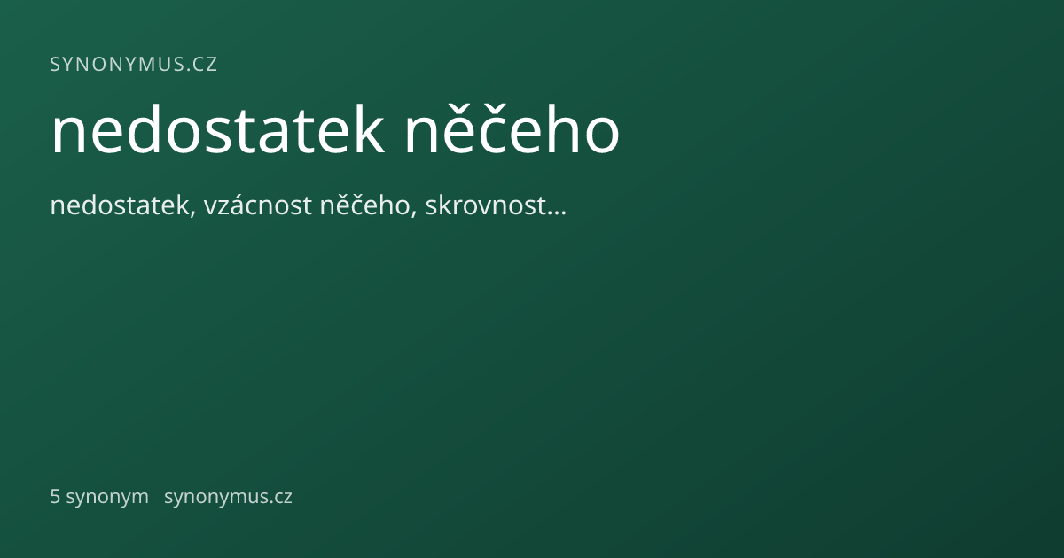 Náhled odkazu: nedostatek něčeho