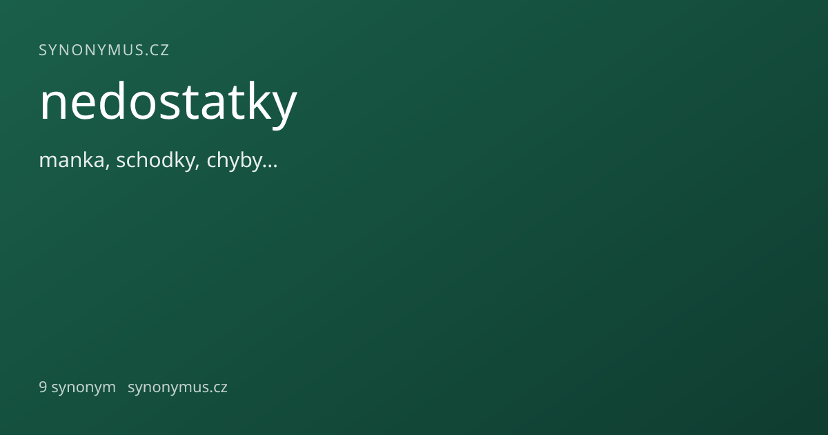 Náhled odkazu: nedostatky