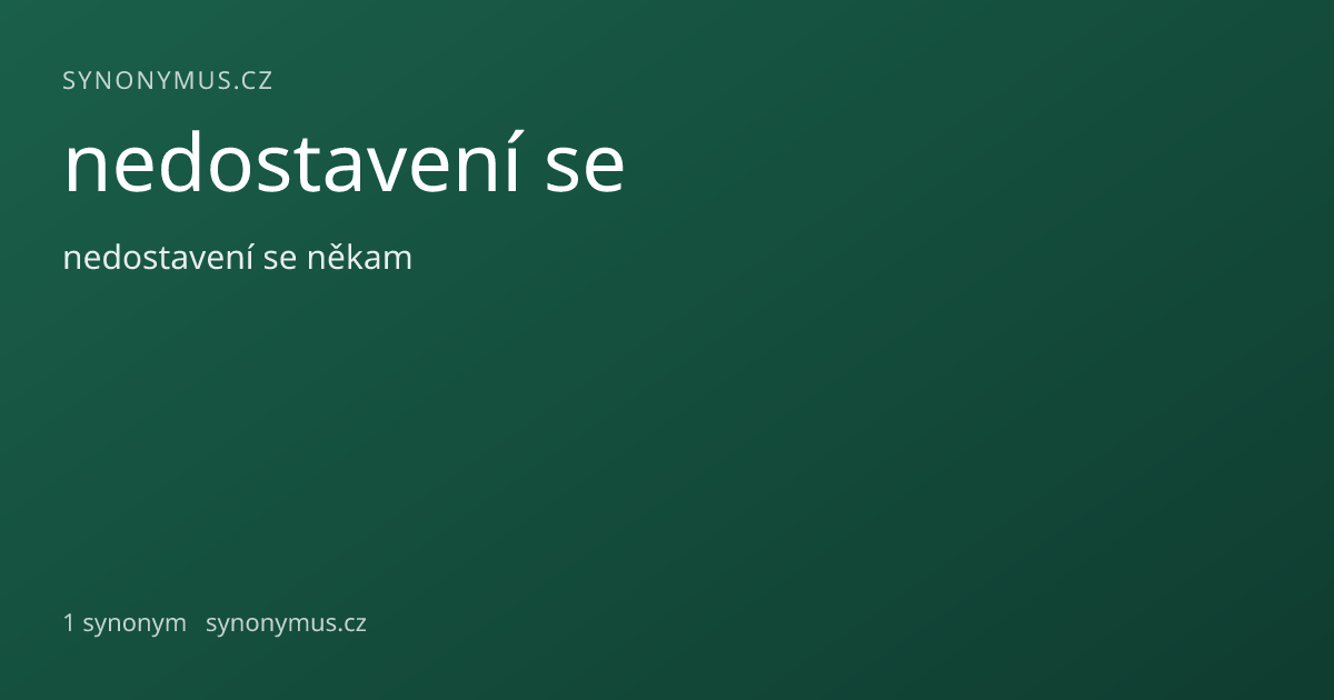 Náhled odkazu: nedostavení se