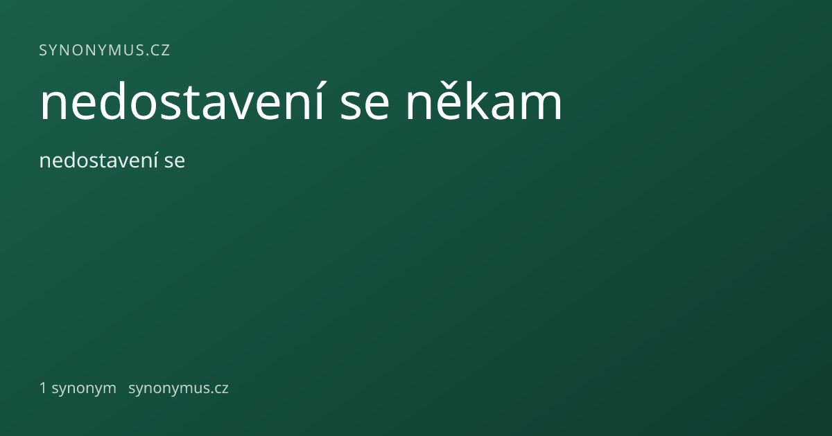 Náhled odkazu: nedostavení se někam