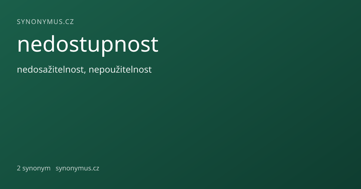 Náhled odkazu: nedostupnost