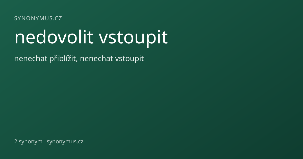 Náhled odkazu: nedovolit vstoupit