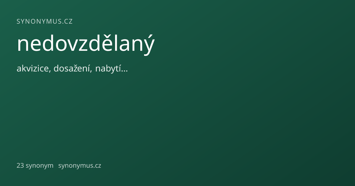 Náhled odkazu: nedovzdělaný