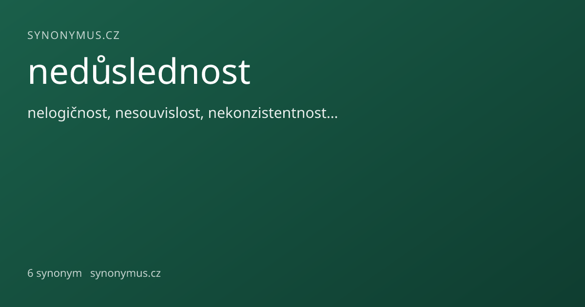 Náhled odkazu: nedůslednost