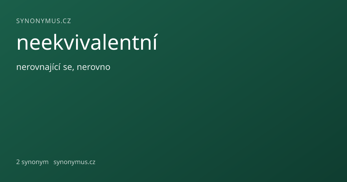 Náhled odkazu: neekvivalentní
