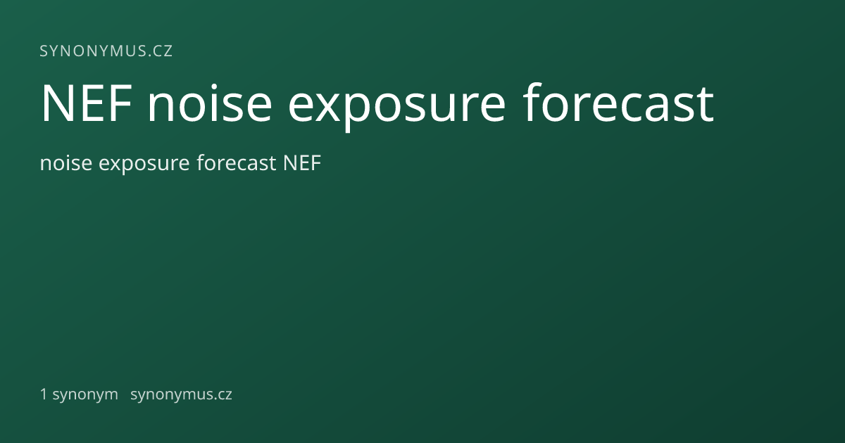 Náhled odkazu: NEF noise exposure forecast