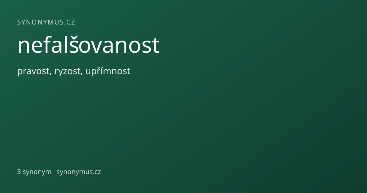 Náhled odkazu: nefalšovanost