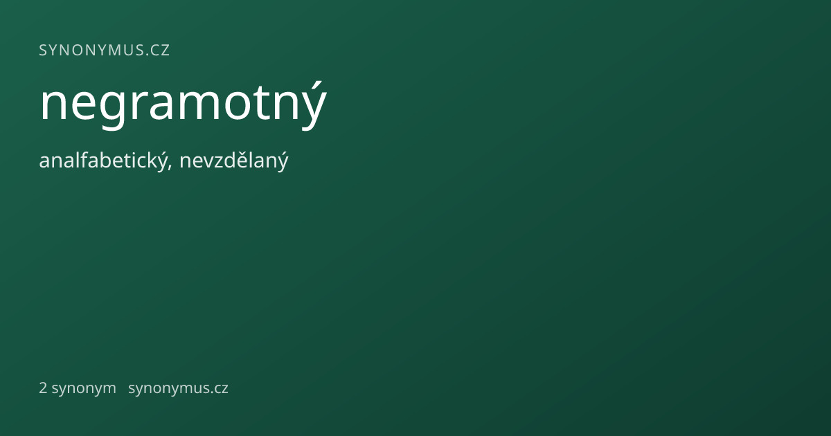 Náhled odkazu: negramotný