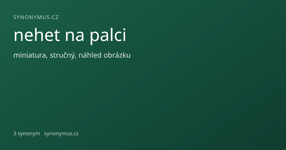 Náhled odkazu: nehet na palci