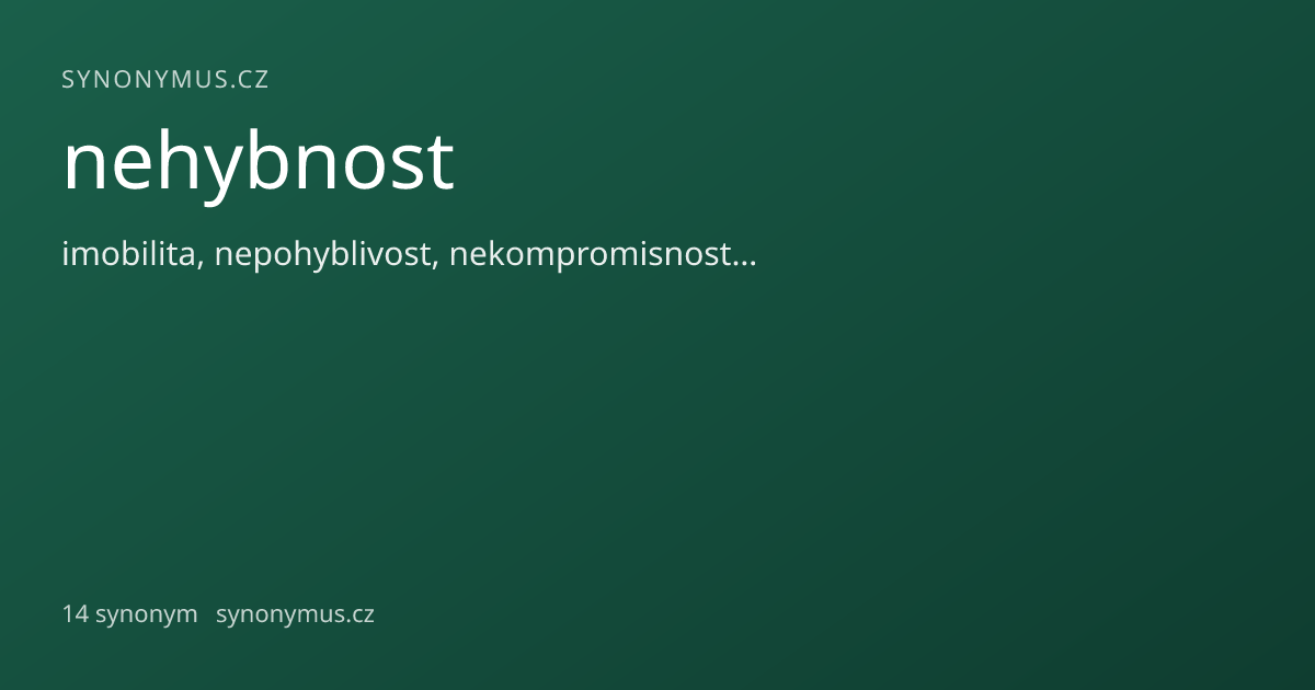 Náhled odkazu: nehybnost