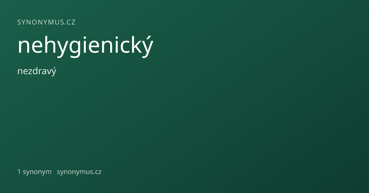 Náhled odkazu: nehygienický