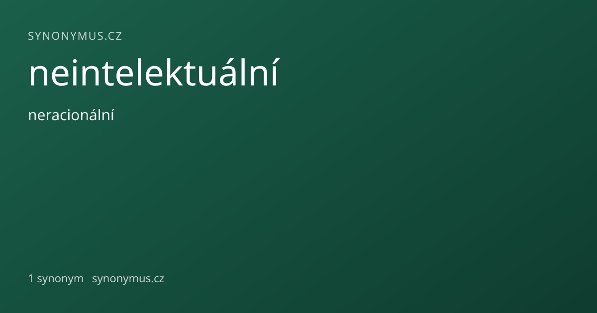Náhled odkazu: neintelektuální