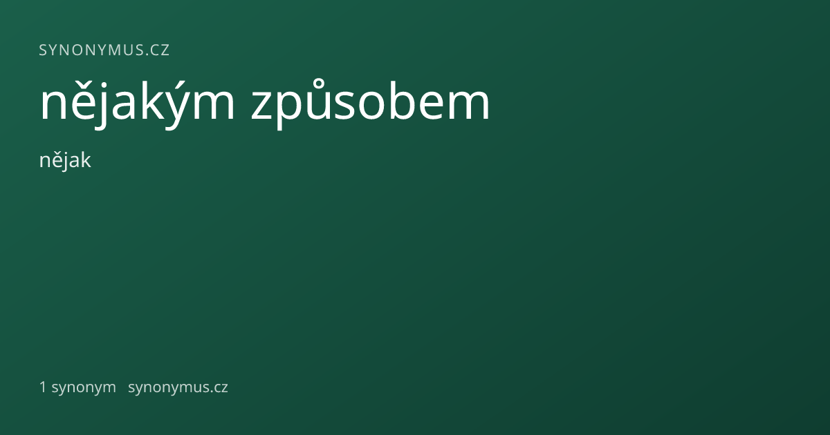 Náhled odkazu: nějakým způsobem
