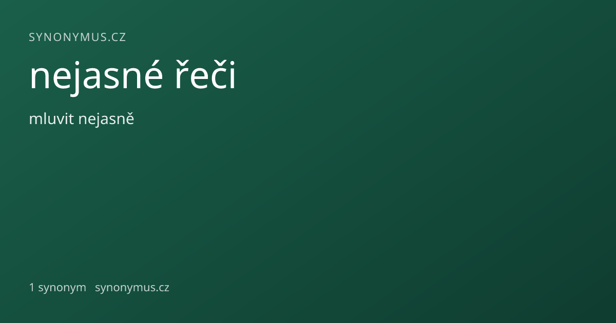 Náhled odkazu: nejasné řeči