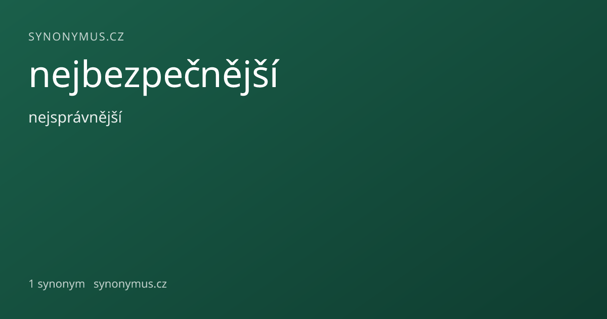 Náhled odkazu: nejbezpečnější