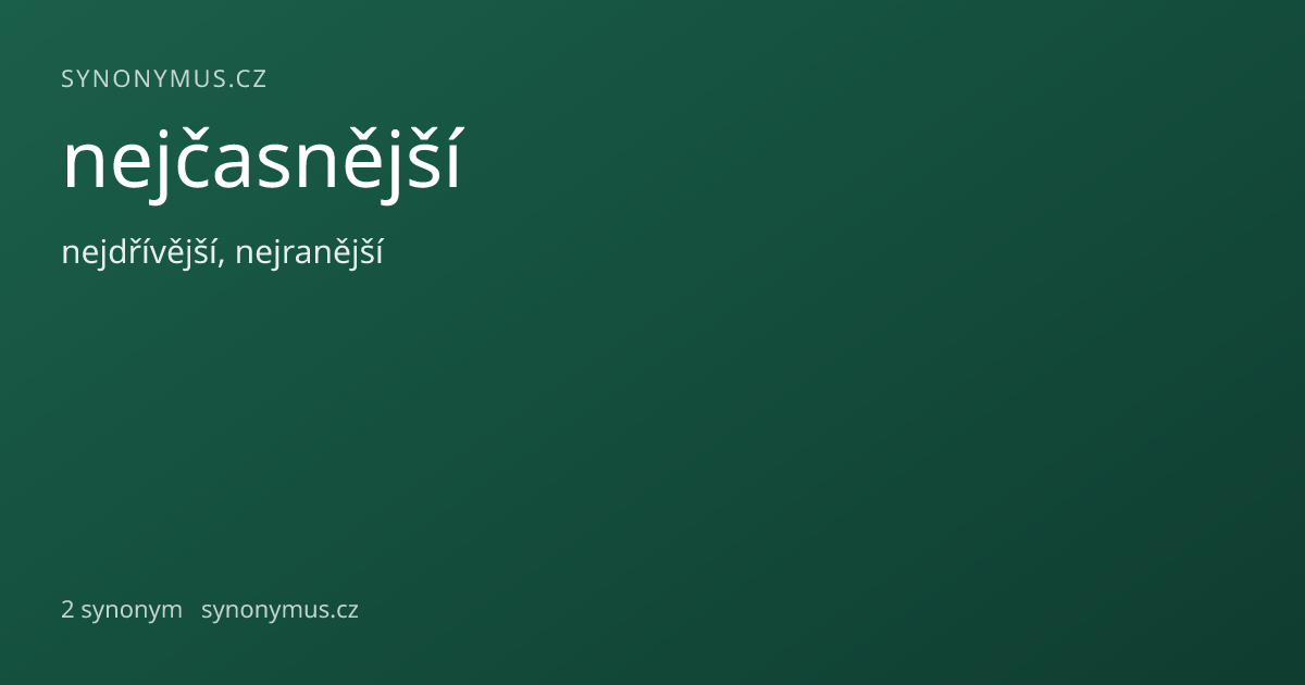 Náhled odkazu: nejčasnější