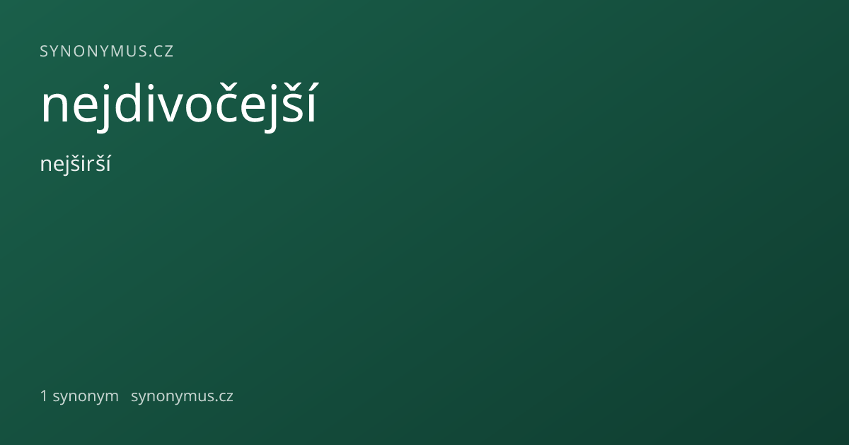 Náhled odkazu: nejdivočejší