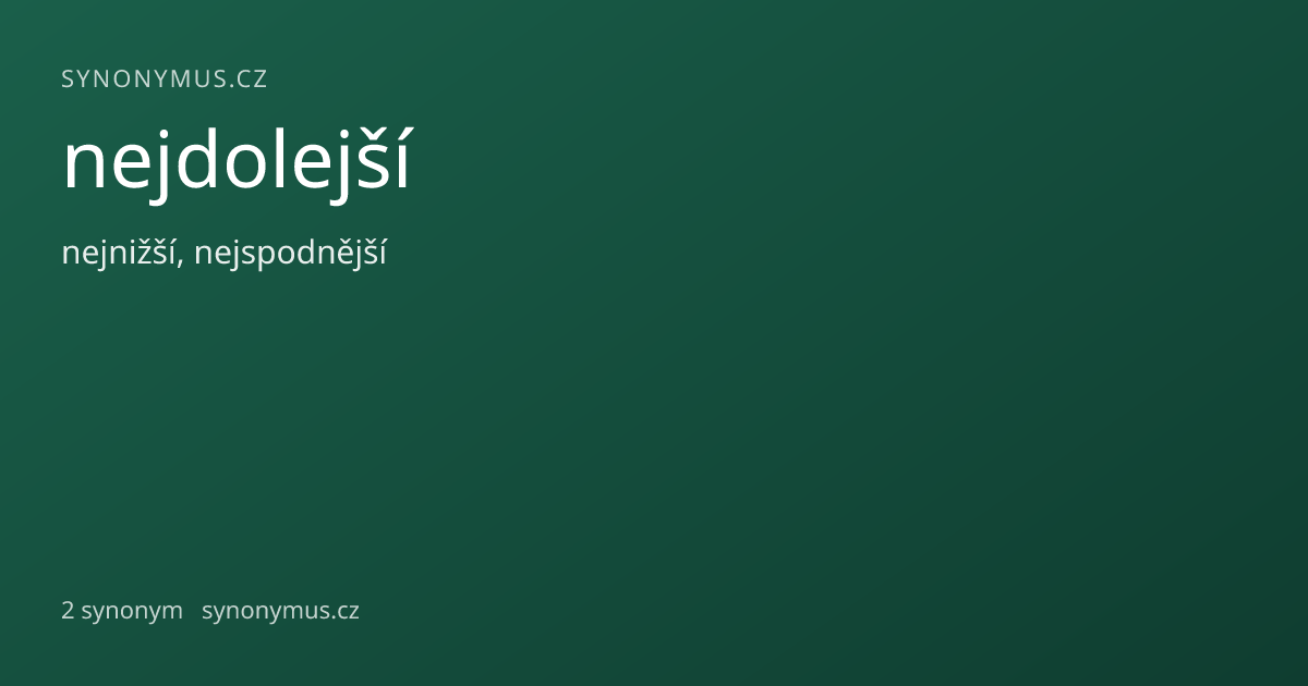 Náhled odkazu: nejdolejší