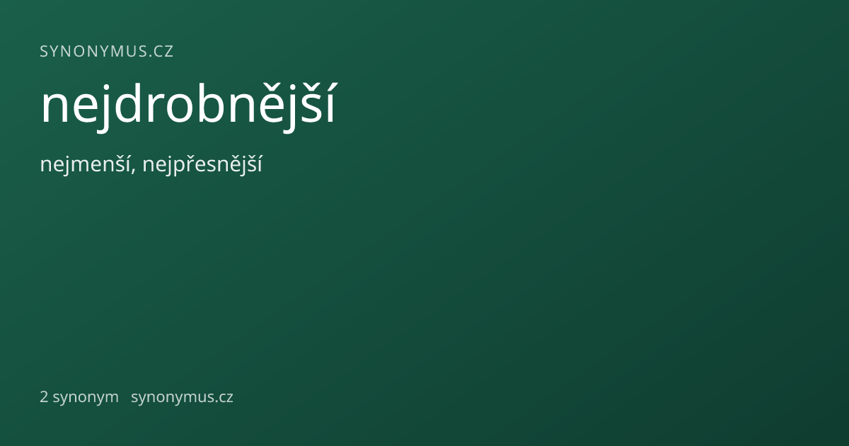 Náhled odkazu: nejdrobnější