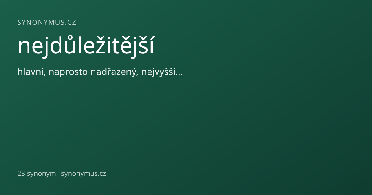 Náhled odkazu: nejdůležitější