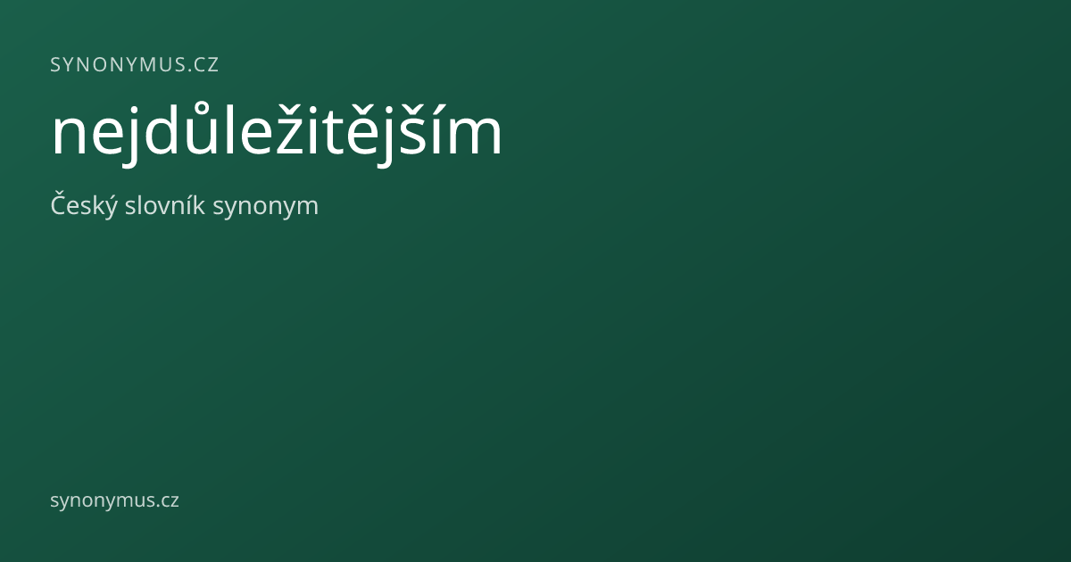 Náhled odkazu: nejdůležitějším