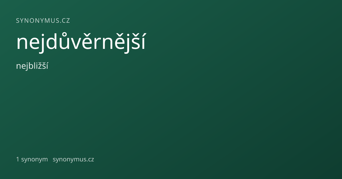 Náhled odkazu: nejdůvěrnější